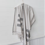 Hand-loomed Cotton Stole - Ivory
