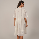 Rena Dress - White Heart