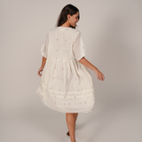 Rena Dress - White Heart