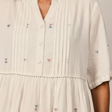 Rena Dress - White Heart