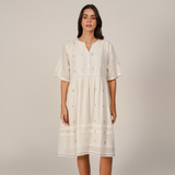 Rena Dress - White Heart