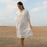 Rena Dress - White Heart
